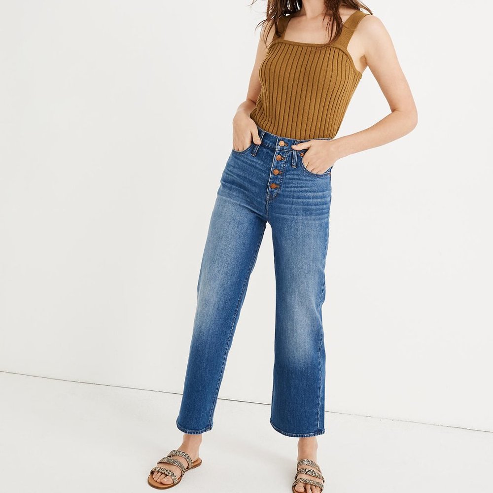 Madewell Slim Wide-Leg Jeans in Olympia Wash